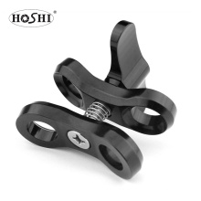 Hoshi Factory CNC Camera Accessory Diving Lights Ball Butterfly Clip Arm Clamp Mount Aluminum For Gopro 3+ 4 5 6 7 Xiaoyi Gitup
